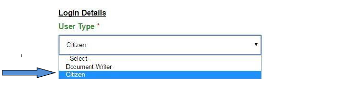 Selecting User Type